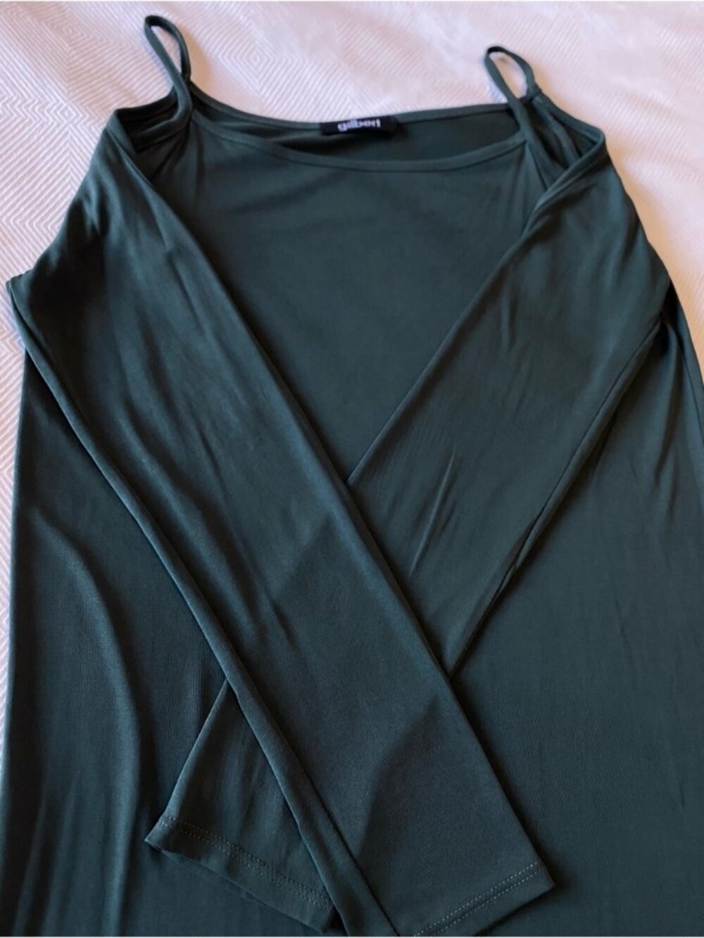 GILBERT Cold Shoulder Casual Dress in Green - Picture 10 of 13